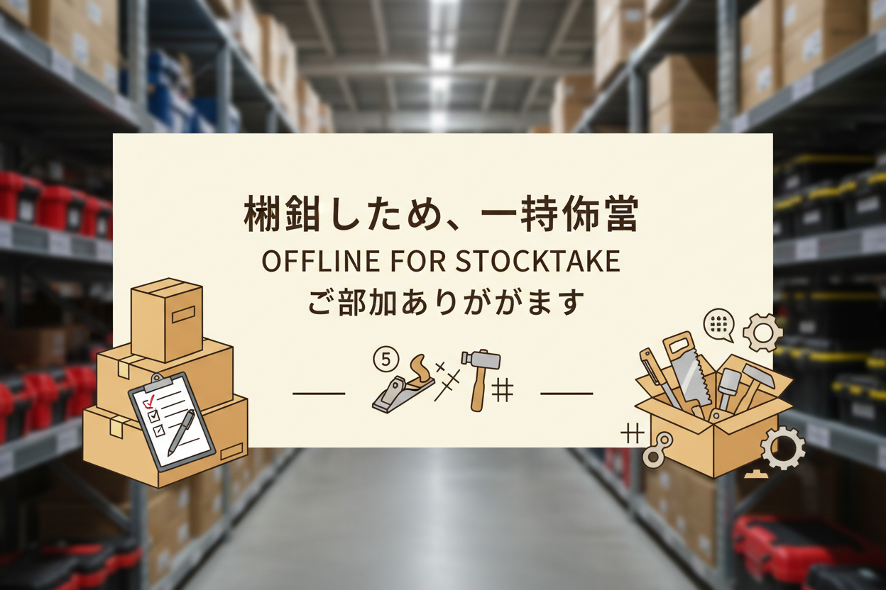 offline for stocktake